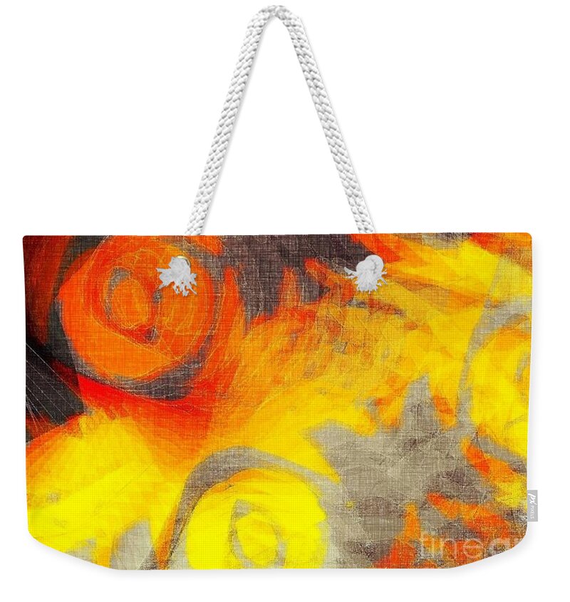 Abstract Weekender Tote Bag featuring the digital art Summer by Cooky Goldblatt