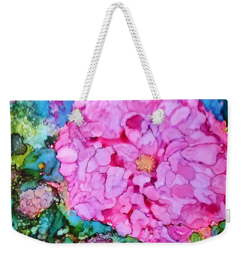 Flower Weekender Tote Bag featuring the painting Summer Delight by Eunice Warfel