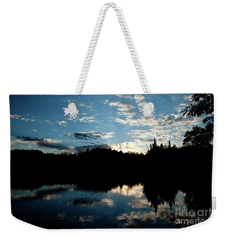 Sunset Weekender Tote Bag featuring the photograph Summer Evening Reflection by Rich S