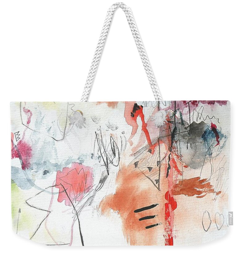 Watercolor Weekender Tote Bag featuring the painting Summer Fantasy 1 by Janis Kirstein