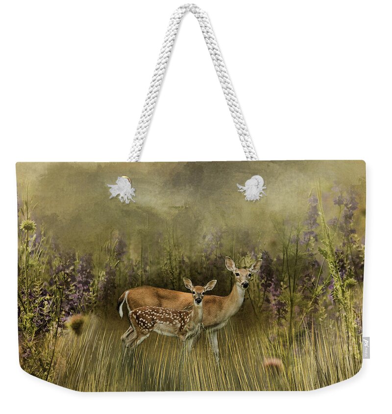Meadow Weekender Tote Bag featuring the digital art Summer Meadow by TnBackroadsPhotos