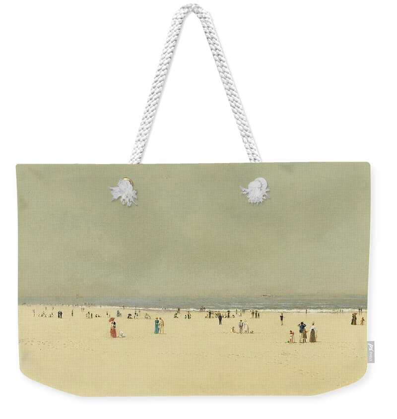 John Atkinson Grimshaw 1836-1893 Sand Weekender Tote Bag featuring the painting Summer Phantasy by John Atkinson