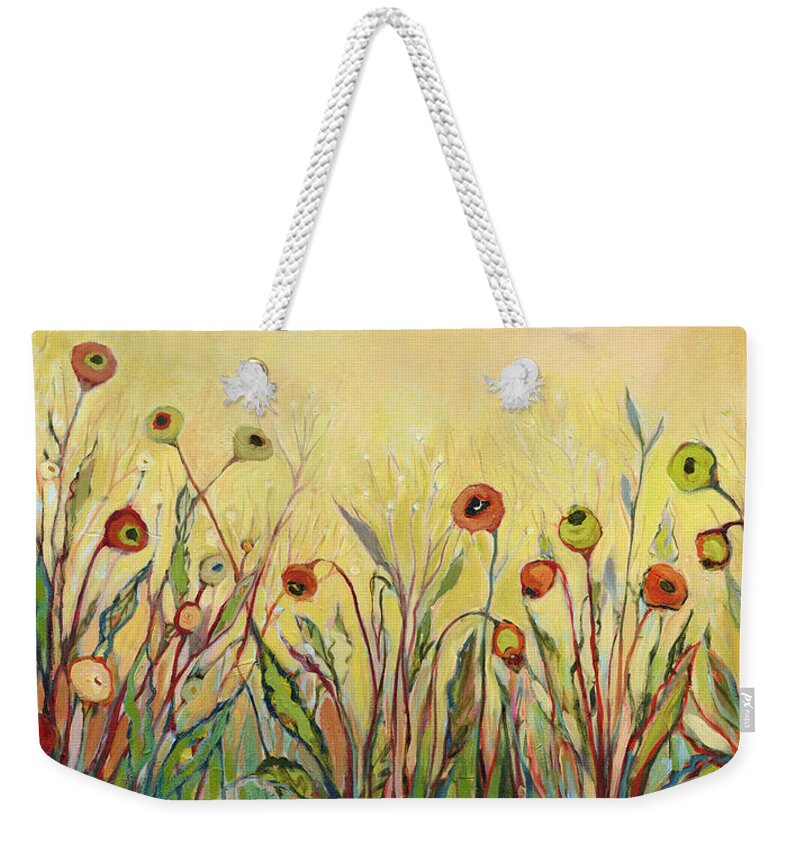 Poppy Weekender Tote Bag featuring the painting Summer Poppies by Jennifer Lommers
