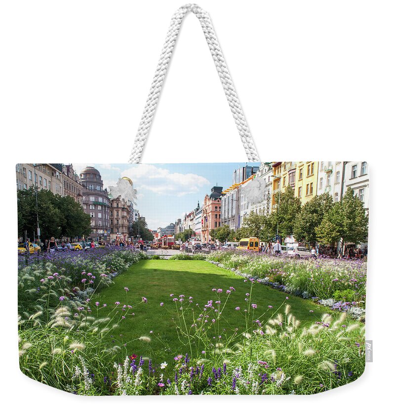 Jenny Rainbow Fine Art Photography Weekender Tote Bag featuring the photograph Summer Prague by Jenny Rainbow