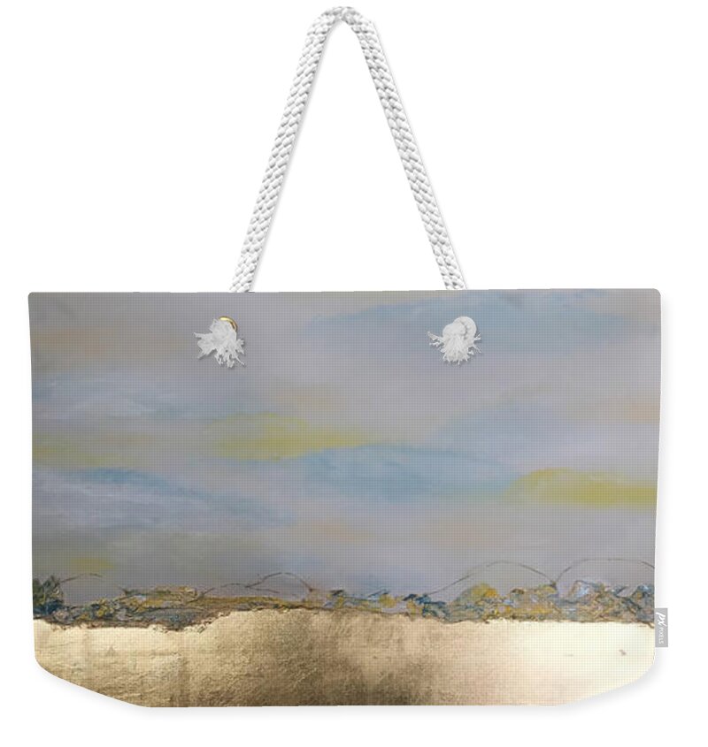 Landscape Weekender Tote Bag featuring the mixed media Summer by Rokia Maizi