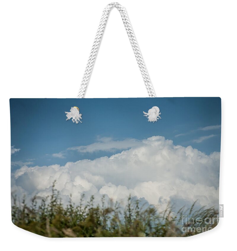 Blue Weekender Tote Bag featuring the photograph Summer Sky by Jan Bickerton