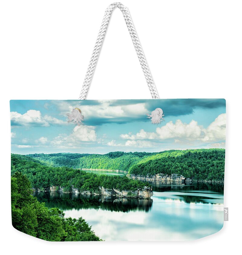 Summersville Weekender Tote Bag featuring the photograph Summertime At Long Point by Mark Allen