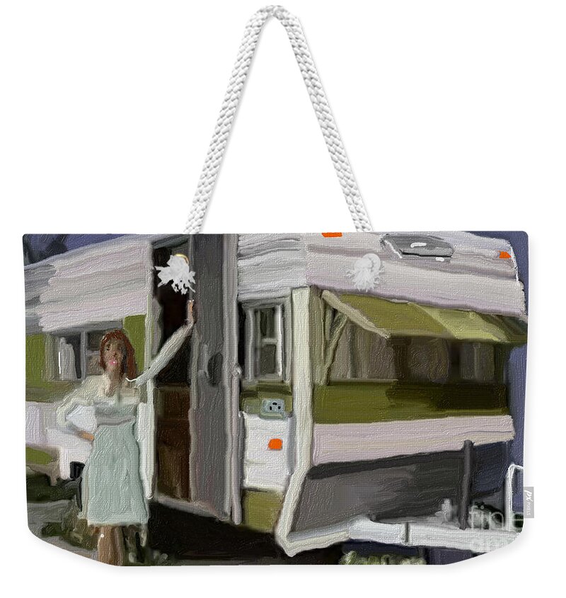 Holiday Weekender Tote Bag featuring the digital art Summertime Away by Julie Grimshaw