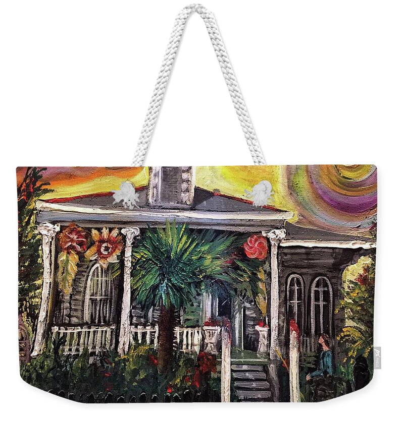 Summertime Weekender Tote Bag featuring the painting Summertime New Orleans by Amzie Adams