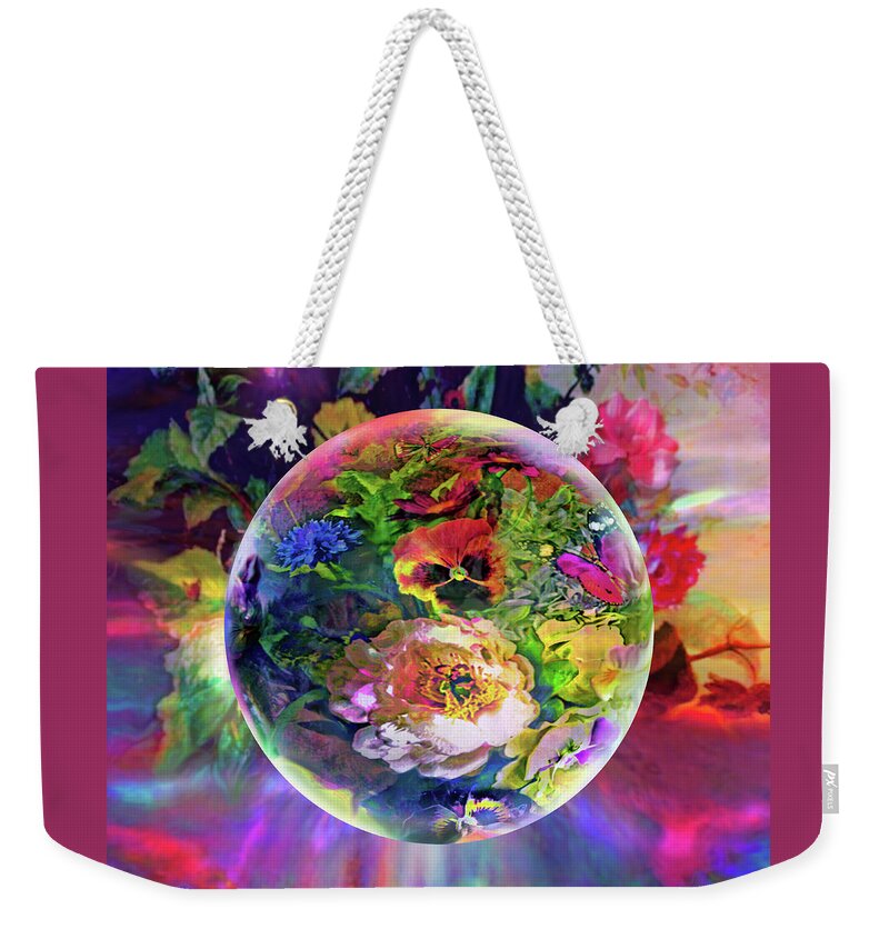Flowers Weekender Tote Bag featuring the painting Summertime Passing by Robin Moline