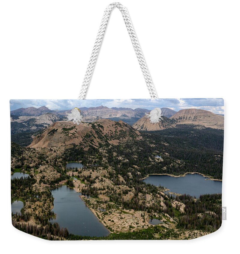 Utah Weekender Tote Bag featuring the photograph Summit View from Mount Watson by Brett Pelletier
