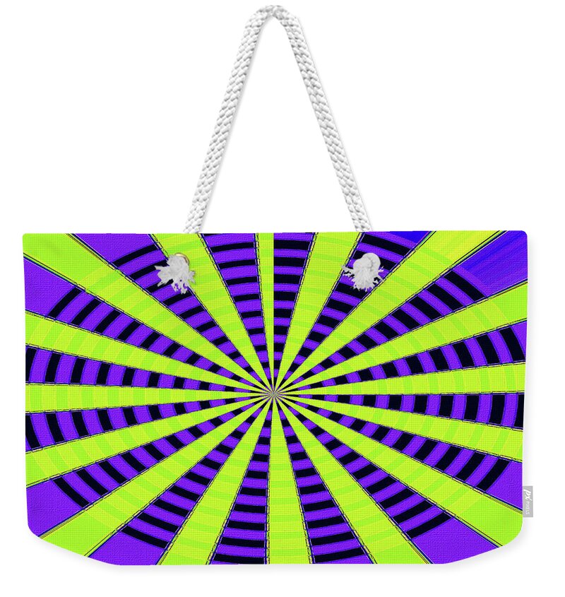 Sun And Sky Abstract Weekender Tote Bag featuring the digital art Sun And Sky Abstract by Tom Janca