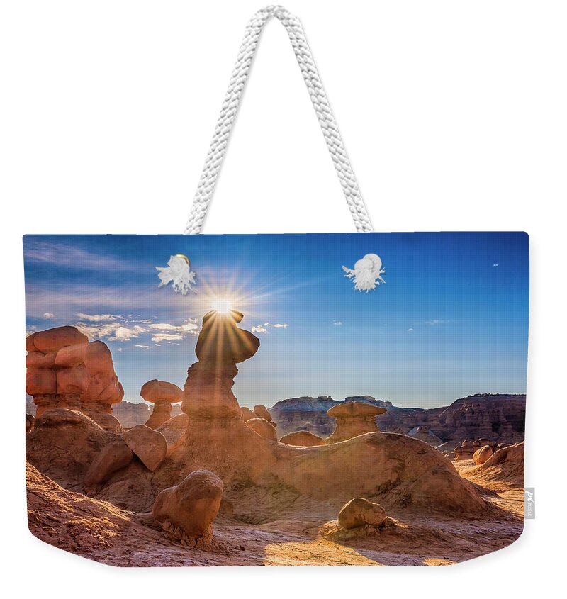 Goblin Valley Weekender Tote Bag featuring the photograph Sun Dog by Dave Koch