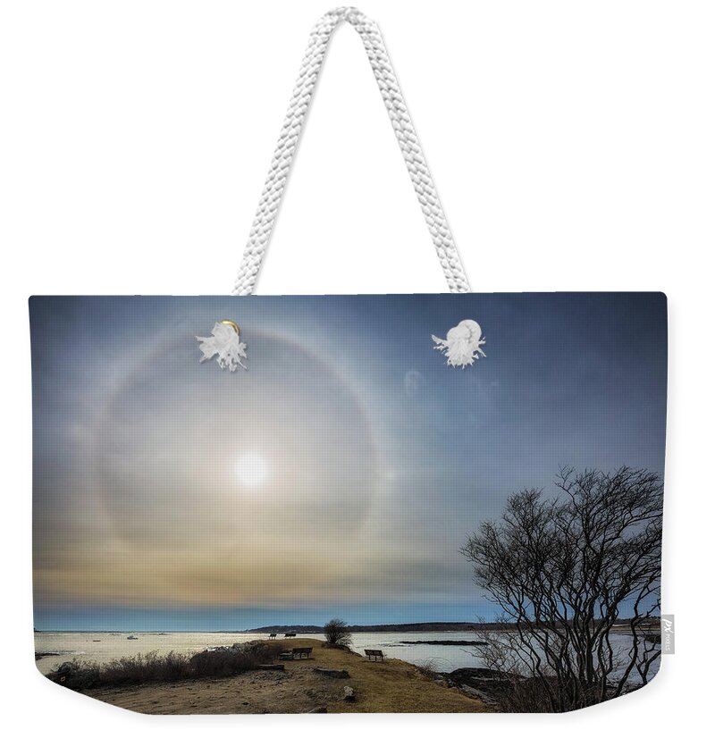 Maine Weekender Tote Bag featuring the photograph Sun Halo by Robert Clifford