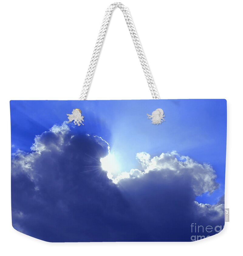 Sun Weekender Tote Bag featuring the photograph Sun Rays by Eric Liller