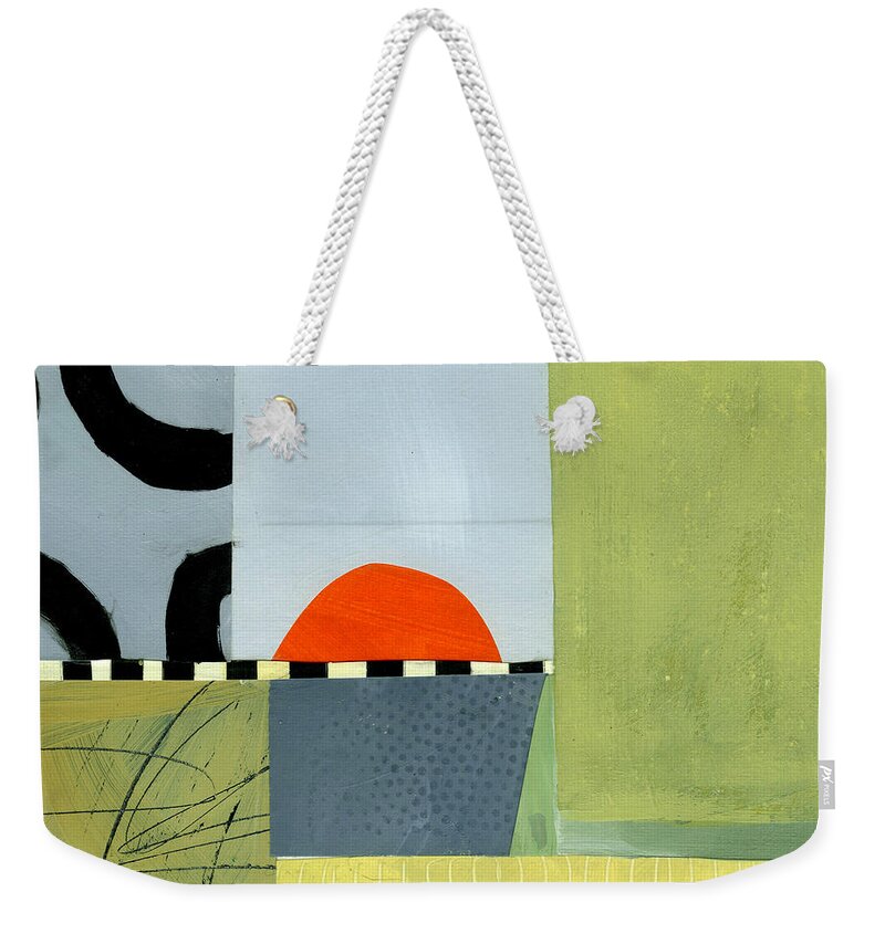  Abstract Art Weekender Tote Bag featuring the painting Sun Set by Jane Davies