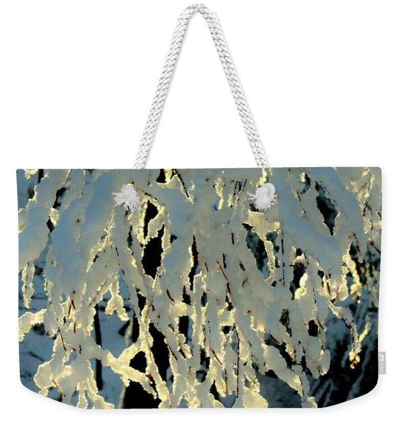 Winter Weekender Tote Bag featuring the photograph Sun Up by Barbara S Nickerson