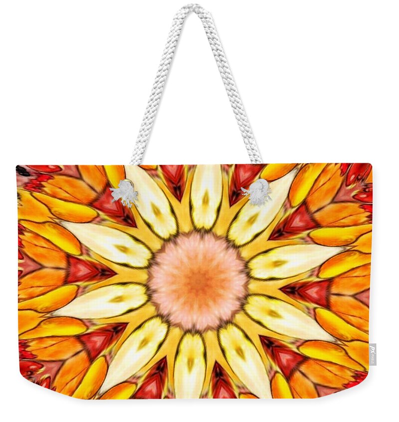 Fractal Weekender Tote Bag featuring the photograph Sunbloom by Nick Heap
