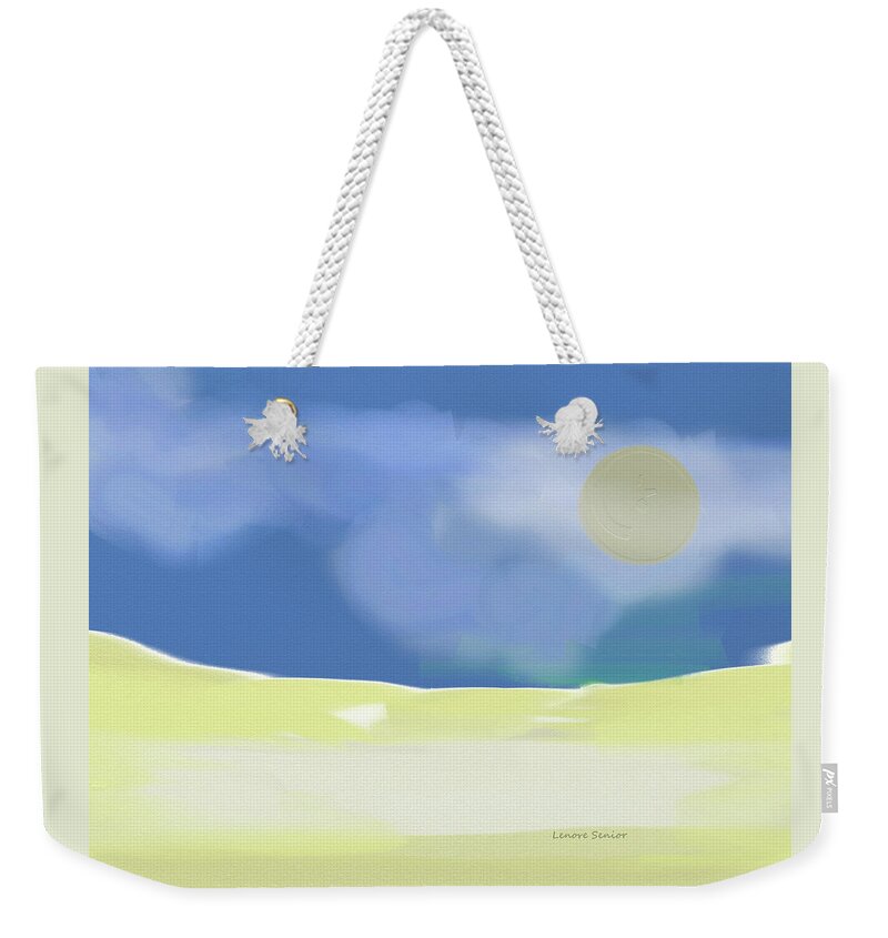 Abstract Weekender Tote Bag featuring the painting Sunday Morning by Lenore Senior