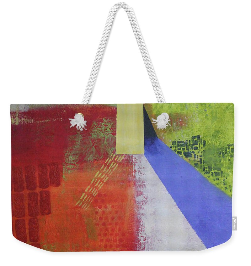Abstract Weekender Tote Bag featuring the painting Sunday Sunrise by April Burton