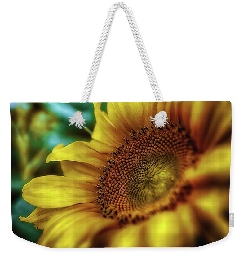 Yellow Weekender Tote Bag featuring the photograph Sunflower 2006 by Plamen Petkov