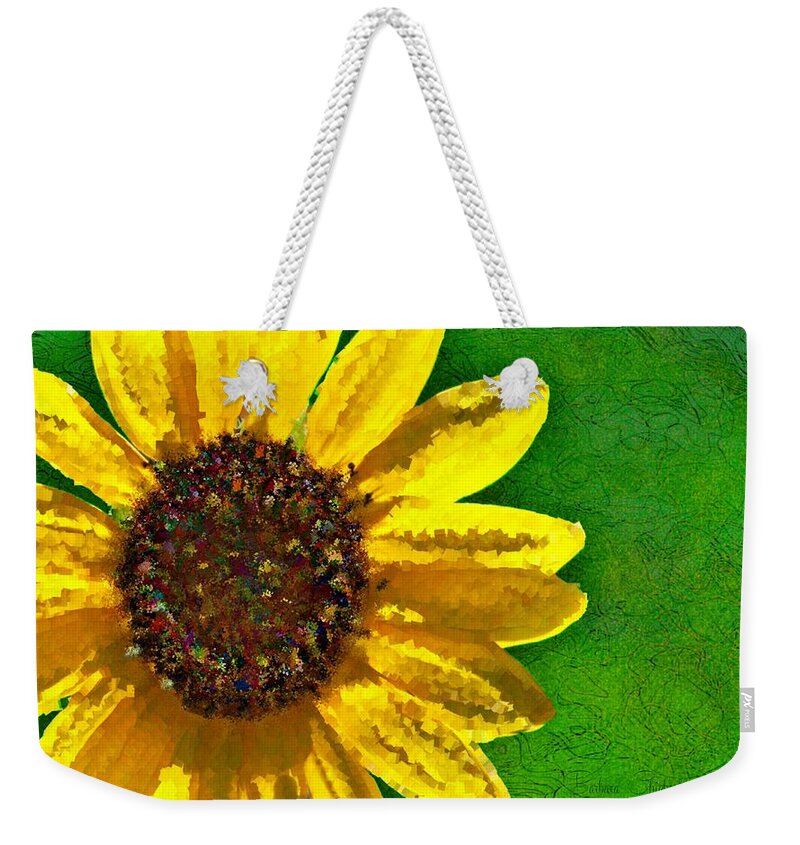 Sunflower Art Weekender Tote Bag featuring the digital art Sunflower Art by Barbara Chichester