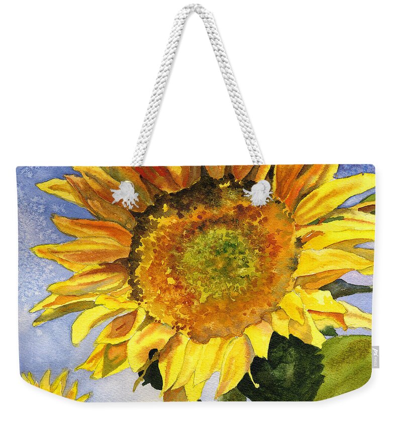 Sunflower Painting Weekender Tote Bag featuring the painting Sunflowers II by Anne Gifford