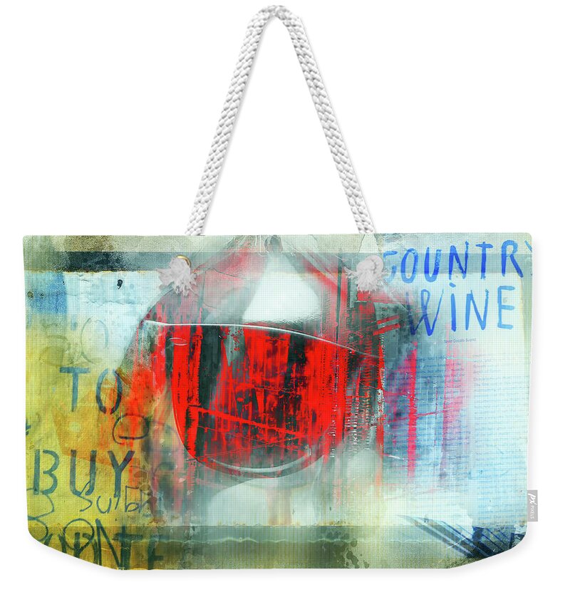 Sunglasses Weekender Tote Bag featuring the photograph Sunglasses in red by Gabi Hampe