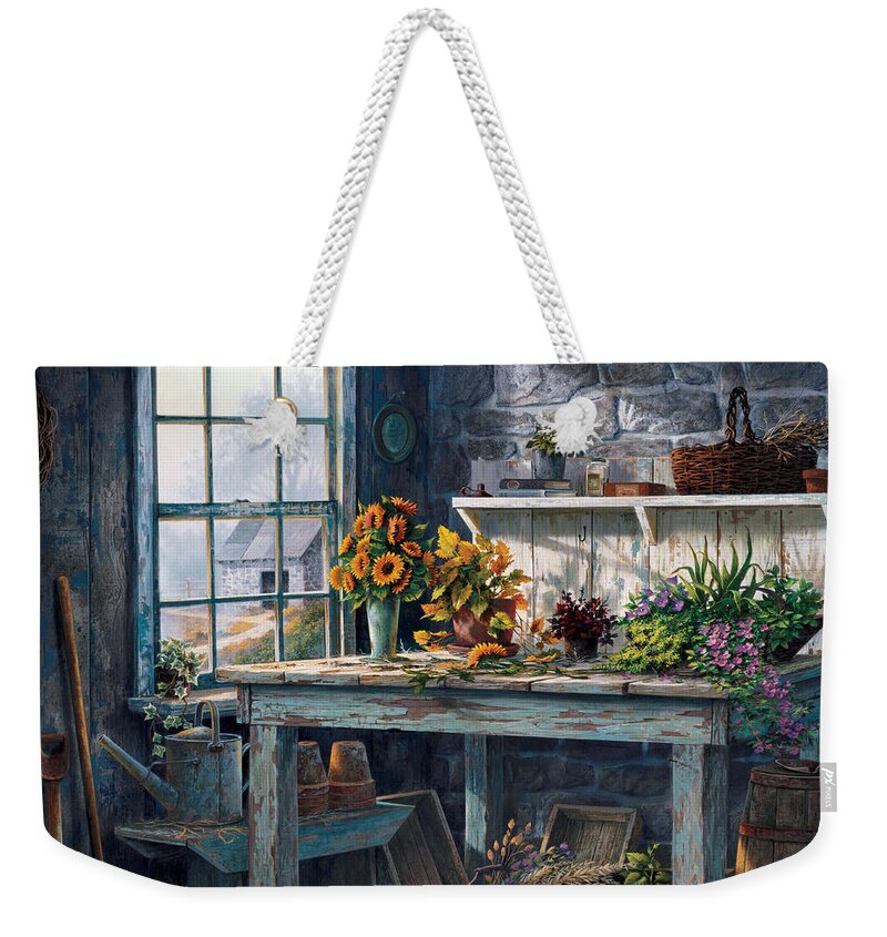 Michael Humphries Weekender Tote Bag featuring the painting Sunlight Suite by Michael Humphries