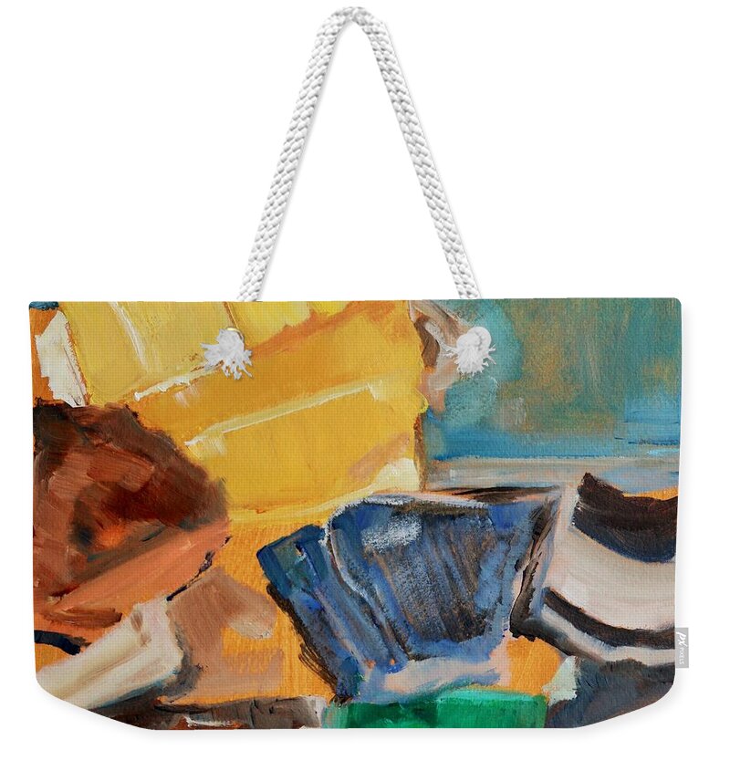 Broken Weekender Tote Bag featuring the painting Sunny Side Up by Christel Roelandt