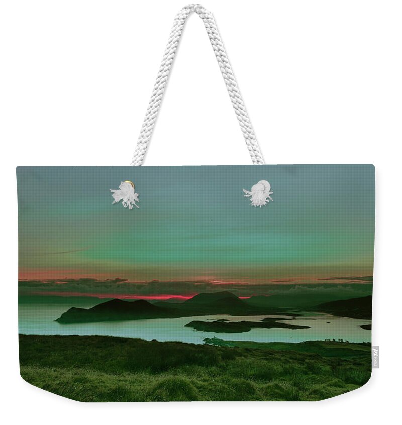 Sunrise Weekender Tote Bag featuring the photograph Sunrise 2 Valentia island by Leif Sohlman