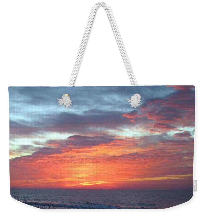 Beach Weekender Tote Bag featuring the photograph Sunrise 3 by Betty Buller Whitehead