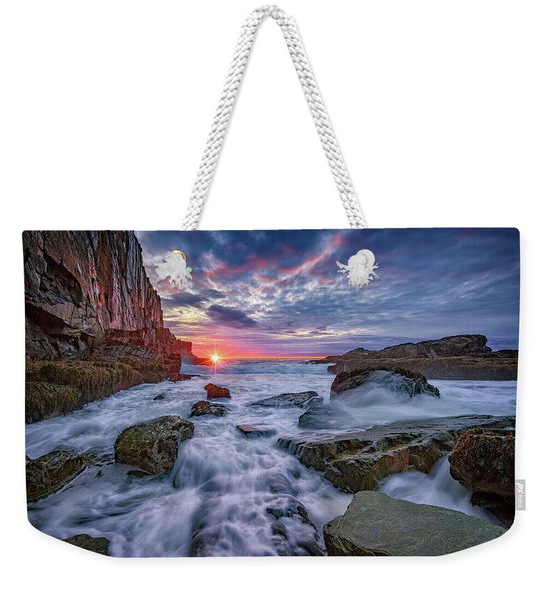 Sunrise Weekender Tote Bag featuring the photograph Sunrise at Bald Head Cliff by Rick Berk