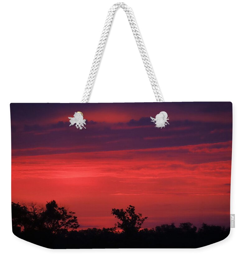 Sunrise Weekender Tote Bag featuring the photograph Sunrise at Georgetown, TX by Doris Aguirre