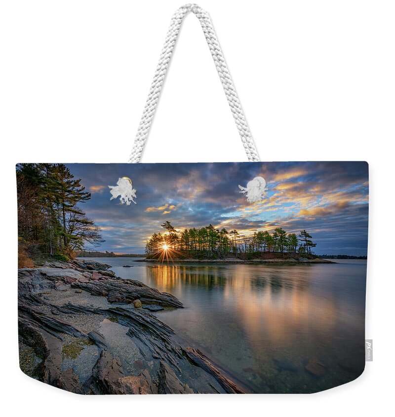 Wolfe's Neck Woods State Park Weekender Tote Bag featuring the photograph Sunrise at Wolfe's Neck Woods by Rick Berk