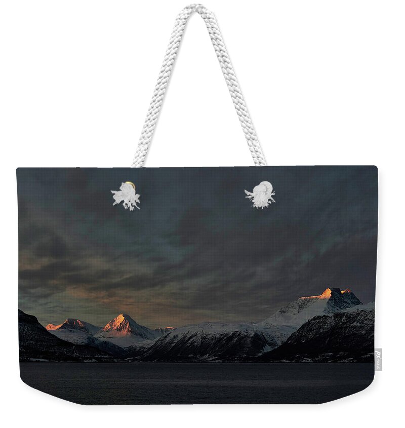 Sunrise Weekender Tote Bag featuring the photograph Sunrise in Lyngen II by Pekka Sammallahti