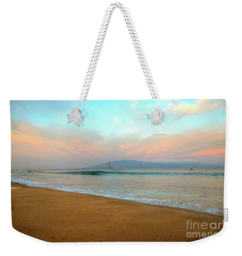 Sunrise Weekender Tote Bag featuring the photograph Sunrise on Ka'anapali by Kelly Wade