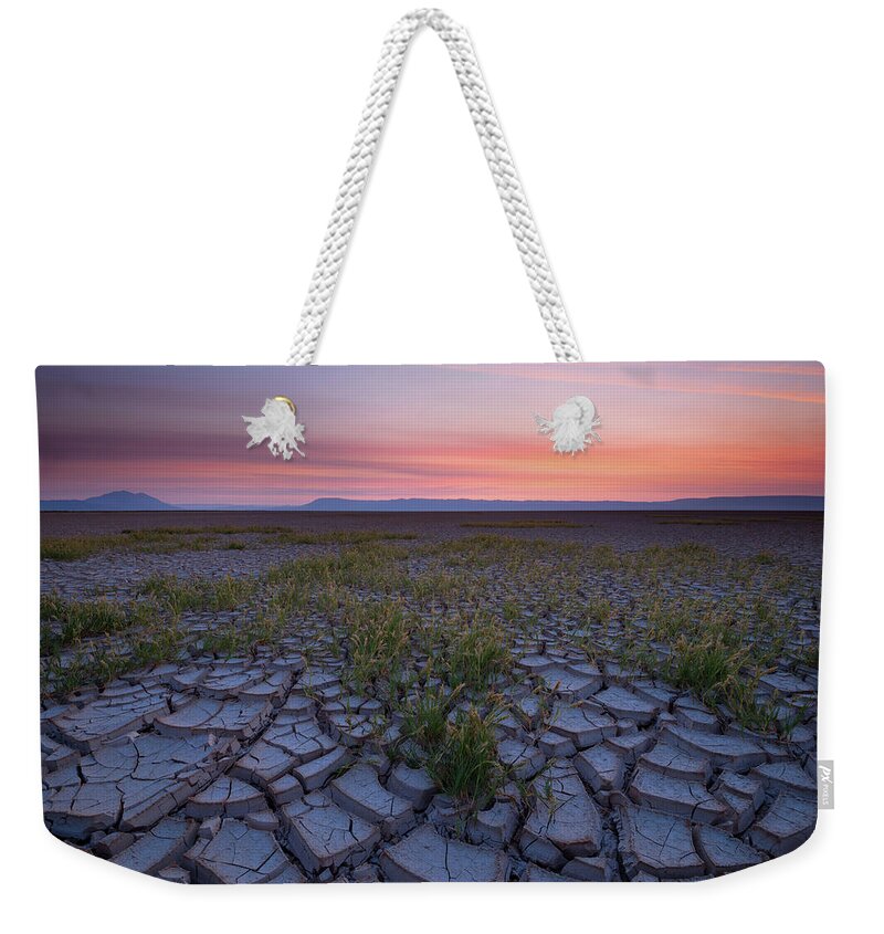 Landscape Weekender Tote Bag featuring the photograph Sunrise on the Playa by Andrew Kumler