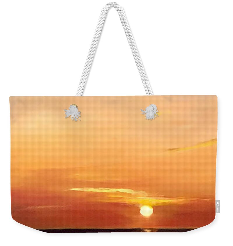  Weekender Tote Bag featuring the painting Sunrise Sunset by Josef Kelly