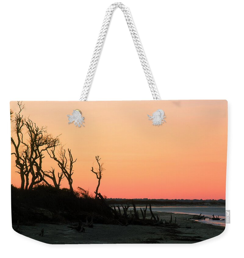 Beach Weekender Tote Bag featuring the photograph Sunset at James Island by John Harmon
