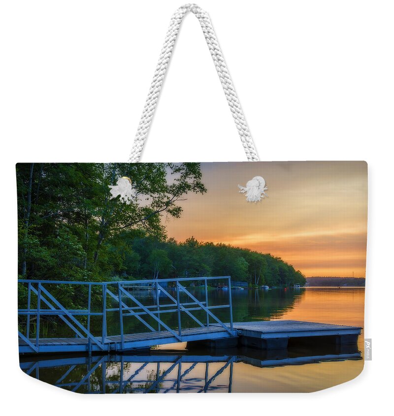 Nova Scotia Weekender Tote Bag featuring the photograph Sunset at Kearney Lake by Ken Morris