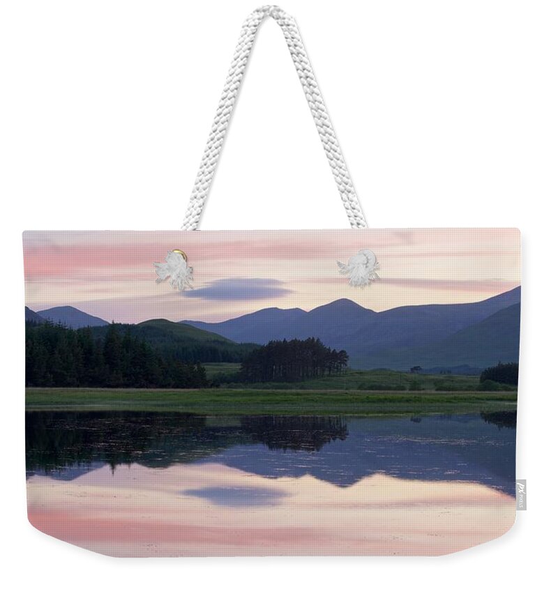 Sunset Weekender Tote Bag featuring the photograph Sunset at Loch Tulla by Stephen Taylor