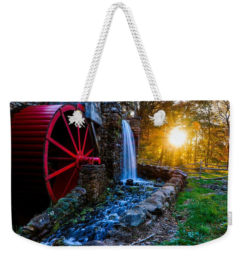 Mill Weekender Tote Bag featuring the photograph Sunset at the Mill by Lilia D