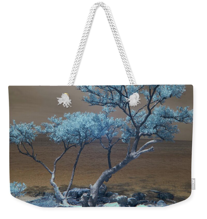 Infrared Weekender Tote Bag featuring the photograph Sunset Beach by Jim Cook