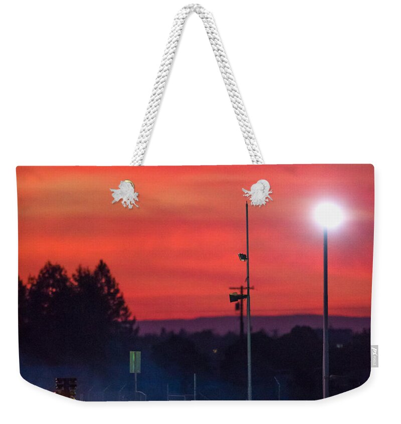 Car Show Weekender Tote Bag featuring the photograph Sunset Drag Strip by Richard Kimbrough
