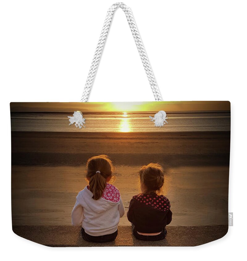 Sunset Weekender Tote Bag featuring the photograph Sunset Sisters by Lynn Bolt