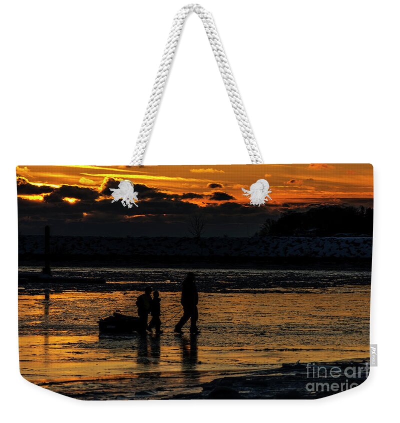 Port Colborne Weekender Tote Bag featuring the photograph Sunset in Port Colborne by JT Lewis
