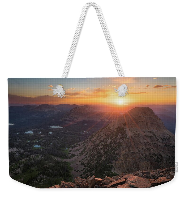 Uinta Mountains Weekender Tote Bag featuring the photograph Sunset in the Uinta Mountains by James Udall