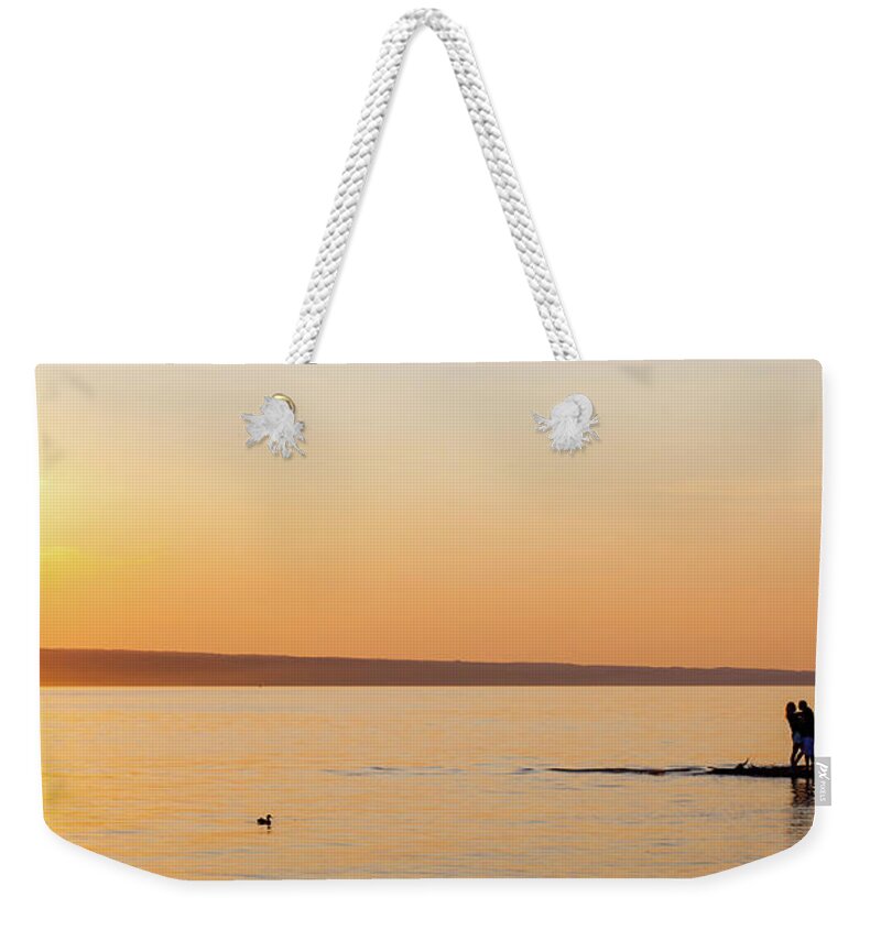 2017 Weekender Tote Bag featuring the photograph Sunset Lovers by Monroe Payne