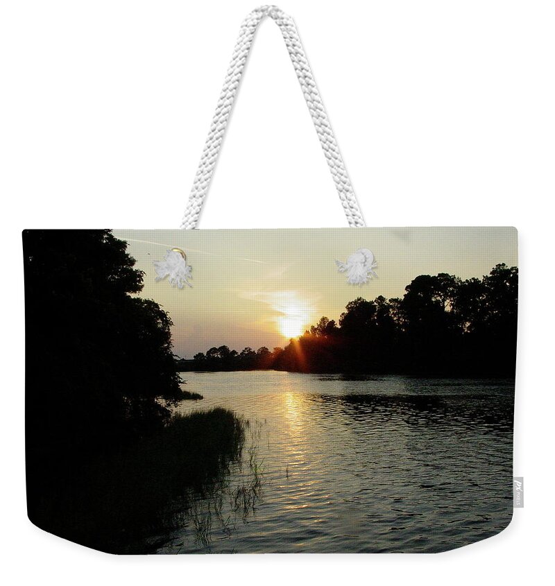  Weekender Tote Bag featuring the photograph Sunset by Mark Belcher